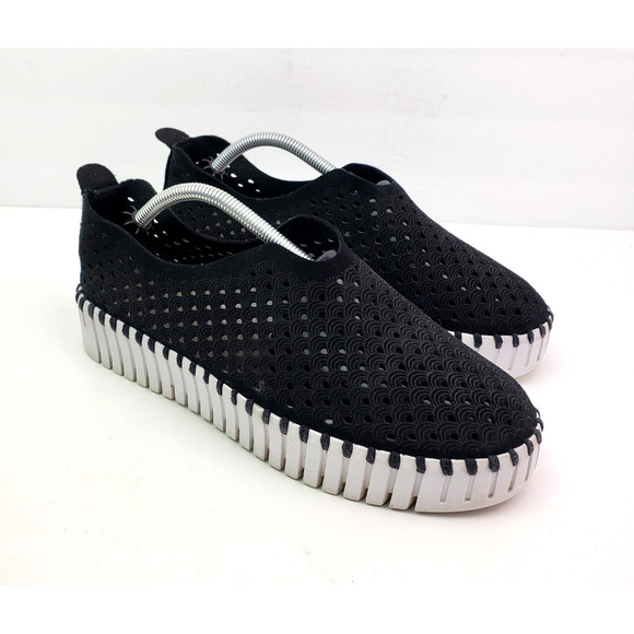 Ilse Jacobsen Tulip Womens Size EU 39 US 9 Black Slip On Casual Sneaker Shoes - Picture 1 of 11